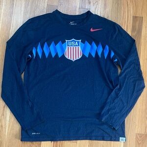 USA Hockey The Nike Tee Men’s Long Sleeve Dri-Fit Shirt